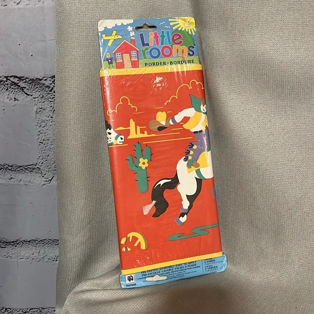 Vintage Cowboys and Indians Wallpaper Boarder 5 Yards